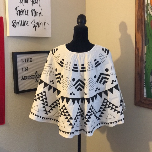 Trippy Festival Poncho Geometric Psychedelic Indie - Picture 2 of 4